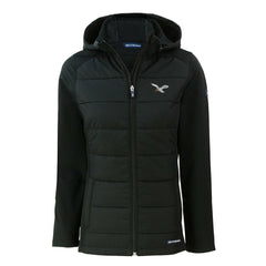 Philadelphia Eagles Cutter & Buck Women's Throwback Evoke Hybrid Eco Softshell Recycled Full-Zip Hoodie Jacket