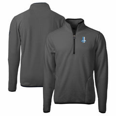 Detroit Lions Cutter & Buck Throwback Cascade Eco Sherpa Fleece Quarter-Zip Pullover Jacket