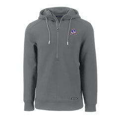 New England Patriots Cutter & Buck Throwback Roam Eco Half-Zip Recycled Pullover Hoodie