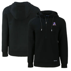 New England Patriots Cutter & Buck Throwback Roam Eco Half-Zip Recycled Pullover Hoodie