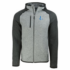 Detroit Lions Cutter & Buck Throwback Mainsail Sweater-Knit Full-Zip Hoodie