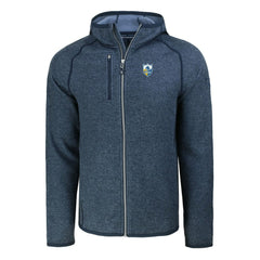 Los Angeles Chargers Cutter & Buck Throwback Mainsail Sweater-Knit Full-Zip Hoodie