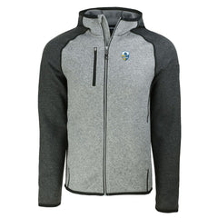 Los Angeles Chargers Cutter & Buck Throwback Mainsail Sweater-Knit Full-Zip Hoodie