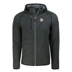 Miami Dolphins Cutter & Buck Throwback Mainsail Sweater-Knit Full-Zip Hoodie