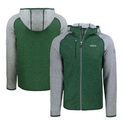New York Jets Cutter & Buck Throwback Mainsail Sweater-Knit Full-Zip Hoodie