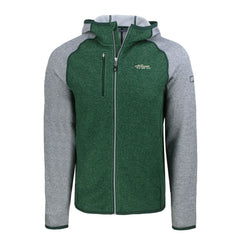 New York Jets Cutter & Buck Throwback Mainsail Sweater-Knit Full-Zip Hoodie