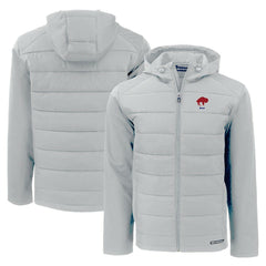Buffalo Bills Cutter & Buck Throwback Evoke Hybrid Eco Softshell Recycled Full-Zip Hoodie Jacket