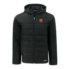 Cincinnati Bengals Cutter & Buck Throwback Evoke Hybrid Eco Softshell Recycled Full-Zip Hoodie Jacket