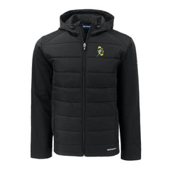 Green Bay Packers Cutter & Buck Throwback Evoke Hybrid Eco Softshell Recycled Full-Zip Hoodie Jacket
