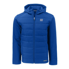 New York Giants Cutter & Buck Throwback Evoke Hybrid Eco Softshell Recycled Full-Zip Hoodie Jacket