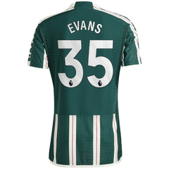 Jonny Evans Manchester United 2023/24 Away Player Jersey – Green - Adidas