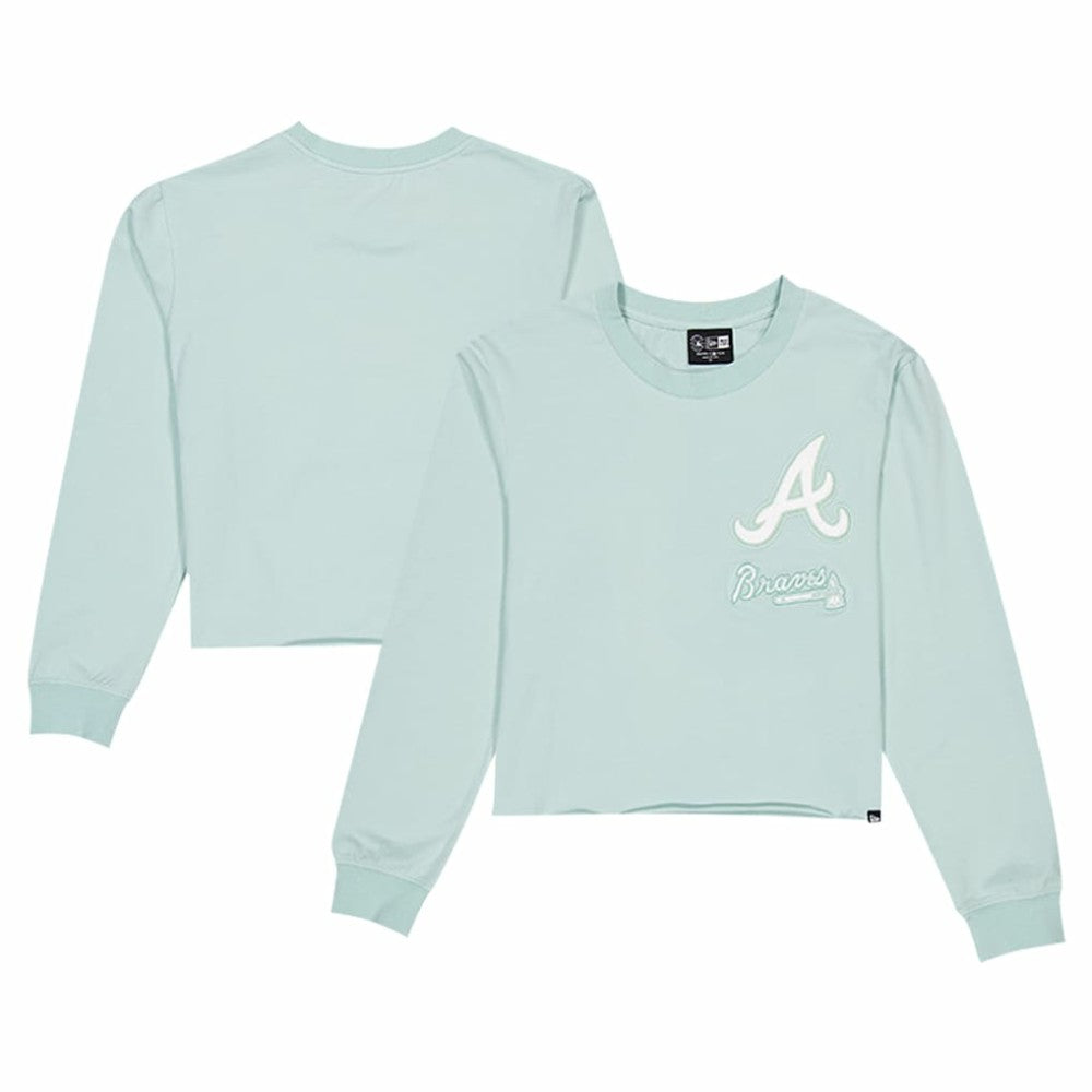 Atlanta Braves New Era Women's Breeze Logo Select Cropped Long Sleeve T-Shirt | MLB Near me
