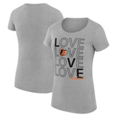 Baltimore Orioles G-III 4Her by Carl Banks Women's Super-Slim Fit Lightweight Love Graphic Team T-Shirt | MLB US