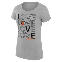 Baltimore Orioles G-III 4Her by Carl Banks Women's Super-Slim Fit Lightweight Love Graphic Team T-Shirt | MLB US