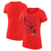 Boston Red Sox G-III 4Her by Carl Banks Women's Super-Slim Fit Lightweight Love Graphic Team T-Shirt | MLB On Sale