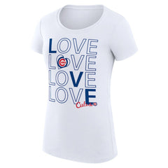 Chicago Cubs G-III 4Her by Carl Banks Women's Super-Slim Fit Lightweight Love Graphic Team T-Shirt | MLB Near me