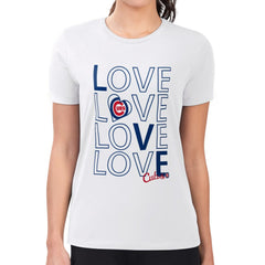 Chicago Cubs G-III 4Her by Carl Banks Women's Super-Slim Fit Lightweight Love Graphic Team T-Shirt | MLB Near me