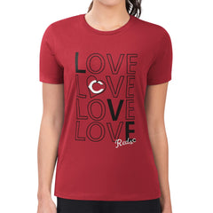 Cincinnati Reds G-III 4Her by Carl Banks Women's Super-Slim Fit Lightweight Love Graphic Team T-Shirt | MLB Online