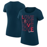 Cleveland Guardians G-III 4Her by Carl Banks Women's Super-Slim Fit Lightweight Love Graphic Team T-Shirt | MLB On Sale