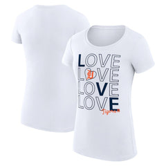 Detroit Tigers G-III 4Her by Carl Banks Women's Super-Slim Fit Lightweight Love Graphic Team T-Shirt | MLB Shop