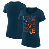 Detroit Tigers G-III 4Her by Carl Banks Women's Super-Slim Fit Lightweight Love Graphic Team T-Shirt | MLB Near me