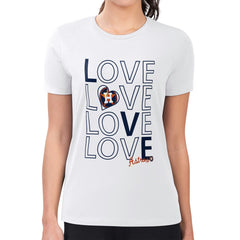 Houston Astros G-III 4Her by Carl Banks Women's Super-Slim Fit Lightweight Love Graphic Team T-Shirt | MLB Sale