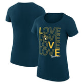 Milwaukee Brewers G-III 4Her by Carl Banks Women's Super-Slim Fit Lightweight Love Graphic Team T-Shirt | MLB US
