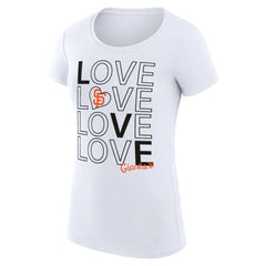 San Francisco Giants G-III 4Her by Carl Banks Women's Super-Slim Fit Lightweight Love Graphic Team T-Shirt | MLB Discount