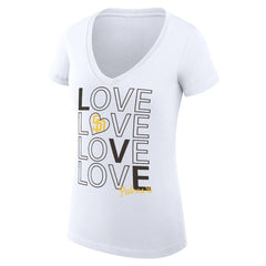 San Diego Padres G-III 4Her by Carl Banks Women's Super-Slim Fit Lightweight Love Graphic Team V-Neck T-Shirt | MLB Outlet