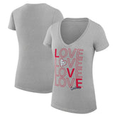 St. Louis Cardinals G-III 4Her by Carl Banks Women's Super-Slim Fit Lightweight Love Graphic Team V-Neck T-Shirt | MLB Online