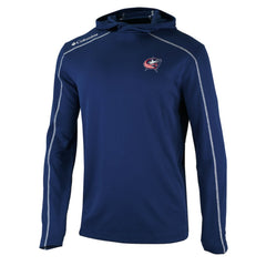 Columbus Blue Jackets Columbia Omni-Wick Shotgun Long Sleeve Hoodie T-Shirt For Sale