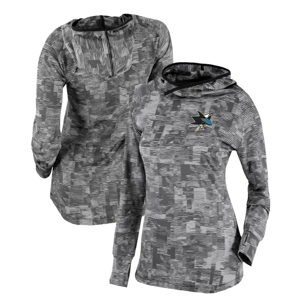 San Jose Sharks Columbia Women's Omni-Wick Sunday Ball Pullover Hoodie For Sale
