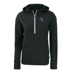 New York Giants Cutter & Buck Women's Helmet Daybreak Eco Recycled Half-Zip Hoodie