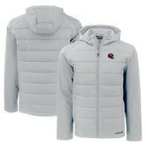 Washington Commanders Cutter & Buck Helmet Evoke Hybrid Eco Softshell Recycled Full-Zip Hoodie Jacket
