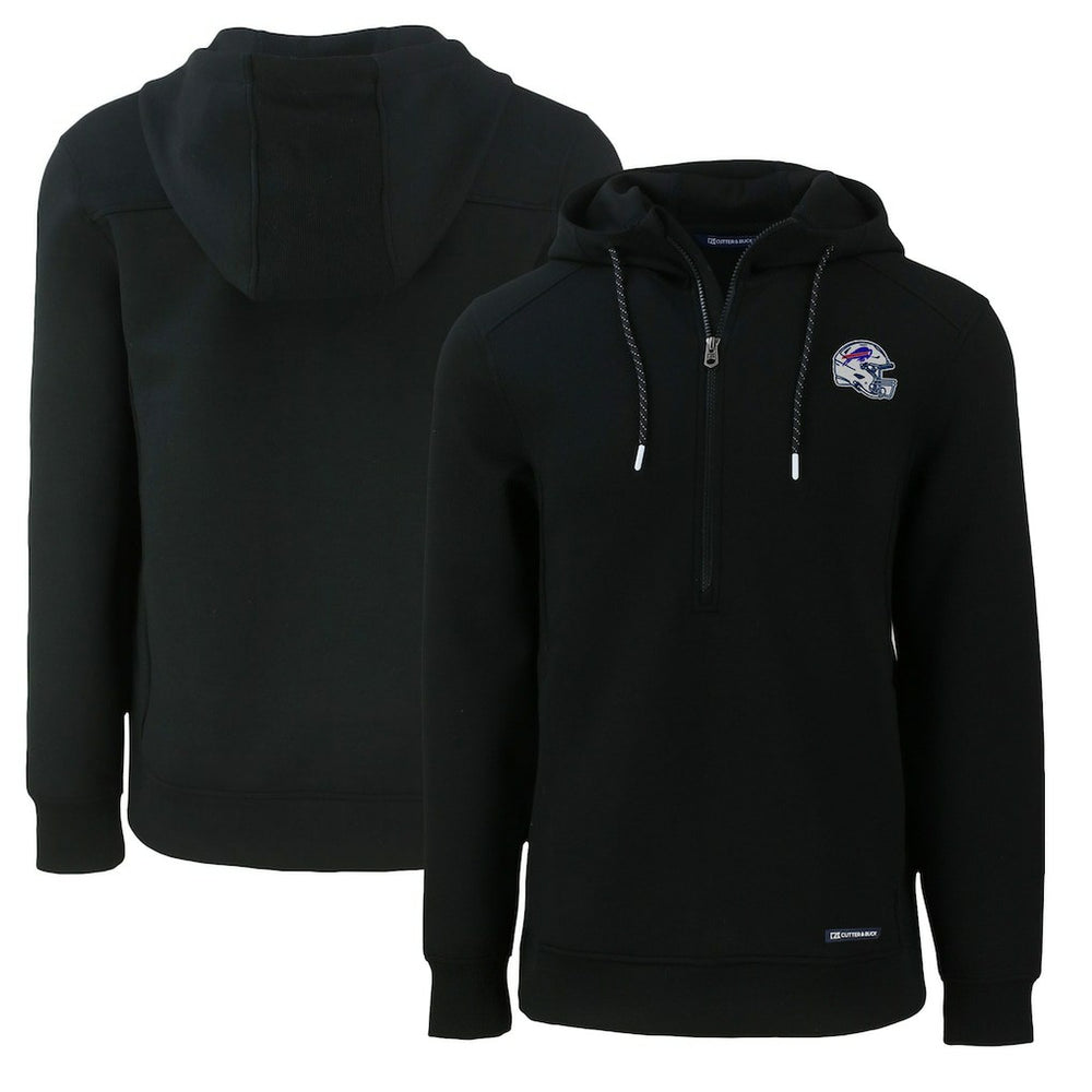 Buffalo Bills Cutter & Buck Helmet Roam Eco Half-Zip Recycled Pullover Hoodie
