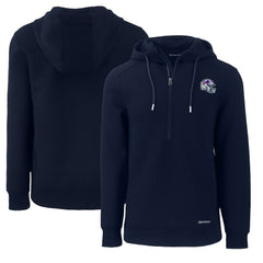 Buffalo Bills Cutter & Buck Helmet Roam Eco Half-Zip Recycled Pullover Hoodie