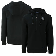 Detroit Lions Cutter & Buck Helmet Roam Eco Half-Zip Recycled Pullover Hoodie