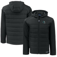 Philadelphia Eagles Cutter & Buck Helmet Big & Tall Evoke Hybrid Eco Softshell Recycled Full-Zip Jacket
