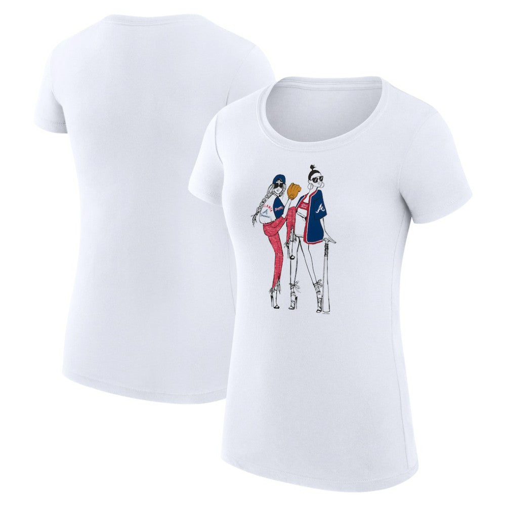 Atlanta Braves G-III 4Her by Carl Banks Women's Super-Slim Fit Lightweight Baseball Girls T-Shirt | MLB US