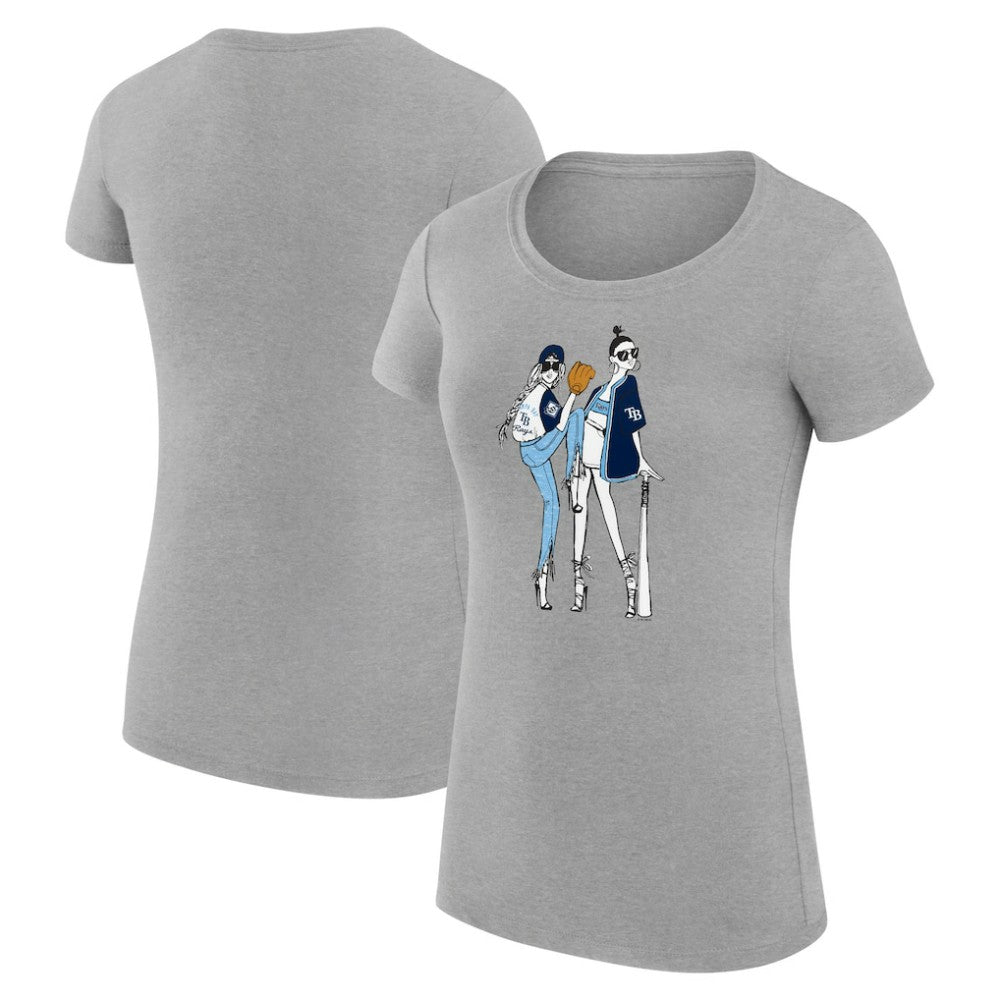 Tampa Bay Rays G-III 4Her by Carl Banks Women's Super-Slim Fit Lightweight Baseball Girls T-Shirt | MLB Outlet
