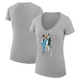 Miami Marlins G-III 4Her by Carl Banks Women's Super-Slim Fit Lightweight Baseball V-Neck T-Shirt | MLB Shop
