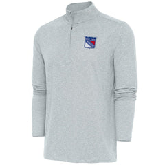 New York Rangers Antigua Hunk Quarter-Zip Pullover Top For Sale