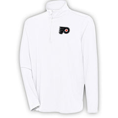 Philadelphia Flyers Antigua Hunk Quarter-Zip Pullover Top On Sale