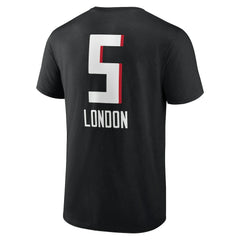 Atlanta Falcons Drake London Team Wordmark Player Name & Number T-Shirt