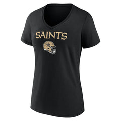 New Orleans Saints Alvin Kamara Women's Team Wordmark Player Name & Number V-Neck T-Shirt