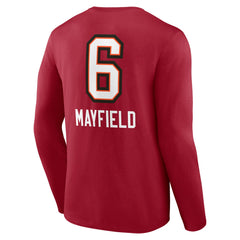 Tampa Bay Buccaneers Baker Mayfield Team Wordmark Player Name & Number Long Sleeve T-Shirt