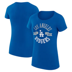 Los Angeles Dodgers G-III 4Her by Carl Banks Women's Super-Slim Fit Lightweight City Graphic T-Shirt | MLB For sale