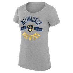 Milwaukee Brewers G-III 4Her by Carl Banks Women's Super-Slim Fit Lightweight City Graphic T-Shirt | MLB Online