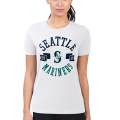 Seattle Mariners G-III 4Her by Carl Banks Women's Super-Slim Fit Lightweight City Graphic T-Shirt | MLB New