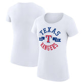 Texas Rangers G-III 4Her by Carl Banks Women's Super-Slim Fit Lightweight City Graphic T-Shirt | MLB Outlet